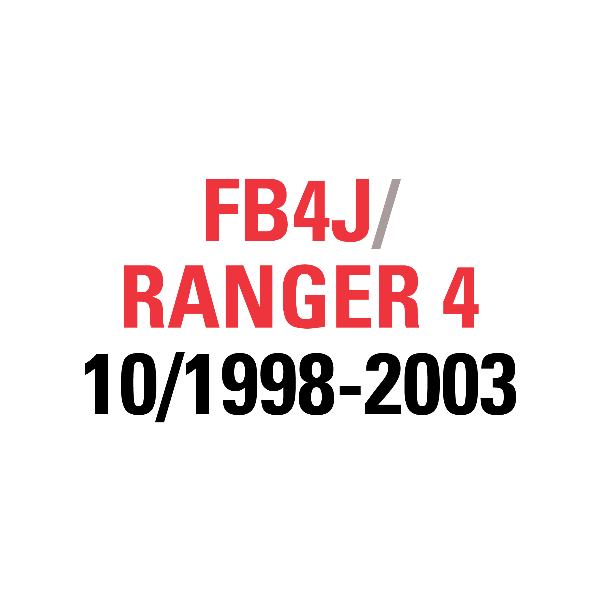 Code 4jr FB4J RANGER 4 10/1998-2003 - MaxiPARTS
