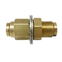BRASS QCAB N/TUBE BULKHEAD UNION