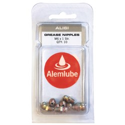 ALEMLUBE NIP M6 X 1 10 PACK