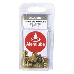 ALEMLUBE NIP 1/4 UNF 90 10PAC