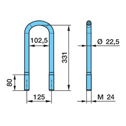 BPW U-BOLT M24X125X331
