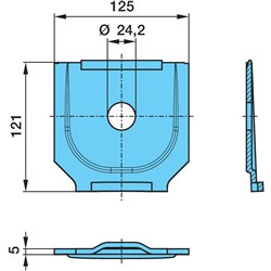 BPW PLATE WEAR AL2 M24 TAPERED
