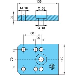 PLATE BASE D30/30K COMP PISTON