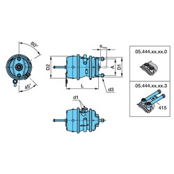 BPW RH 16/24 SPRING BRAKE CHAMBER