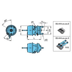 BPW LH 16/24 SPRING BRAKE CHAMBER