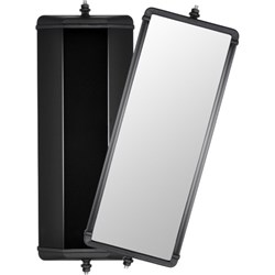 16" X 6" BLACK MIRROR HEAD