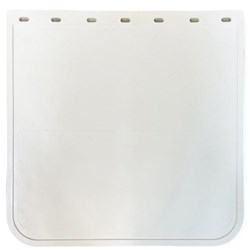 24&quot; DROP X 24&quot; WIDE WHITE MUDFLAP PLAIN