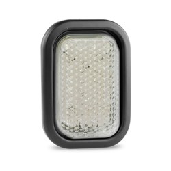 LED AUTOLAMPS 130 SERIES 12-24V WHITE RECTANGLE REVERSE LAMP
