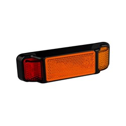 LED AUTOLAMPS 38 SERIES 12-24V AMBER/RED SIDE MARKER WITH REFLEX INDICATOR LAMP