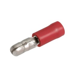 NARVA MALE BULLET RED 4MM 100
