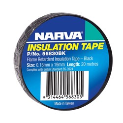 NARVA PVC FLAME RET TAPE BLACK
