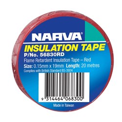 NARVA PVC FLAME RET TAPE RED
