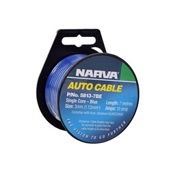 NARVA CABLE S/CORE 3MM 10A 7M BLUE