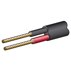 NARVA 10A 3MM TWIN CABLE RED/BLK 100M