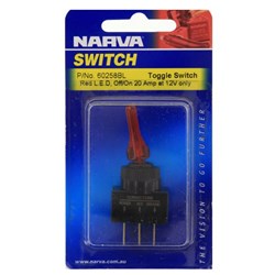 NARVA PLASTIC TOGGLE LED RED BL1