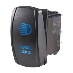 NARVA SW ROCKER OFF/ON BLUE 12/24V