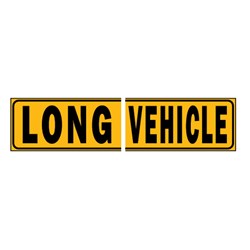 2PCE EQUAL LONG VEHICLE SIGN