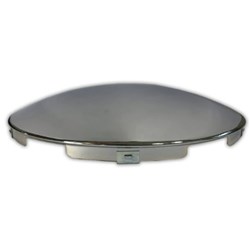 11&quot; CHROME EURO 6 CUT OUT FRONT HUB CAP