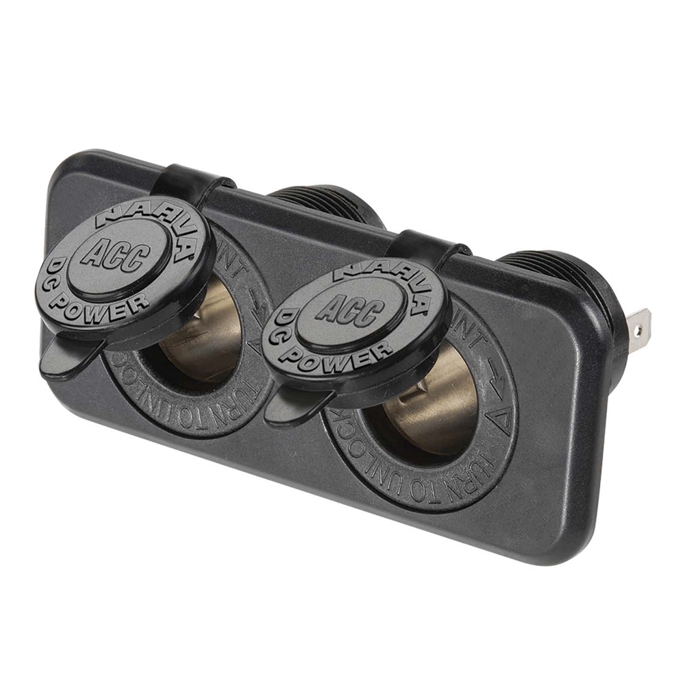 NARVA TWIN CIG LIGHTER SOCKET BL ELN81027BL | Truck & Trailer Parts |  MaxiPARTS