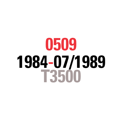 0509 1984-07/1989 T3500 - MaxiPARTS