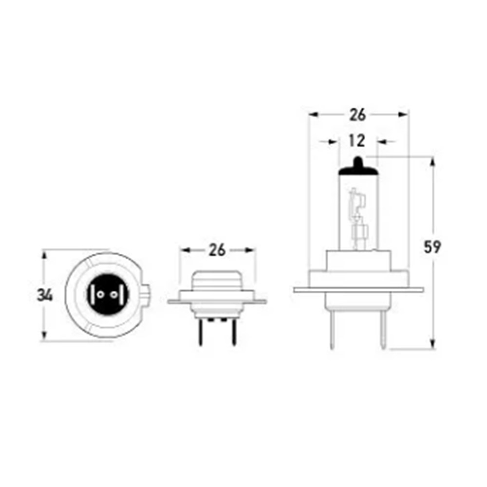 Hella H7 Halogen Bulb 12V 55W