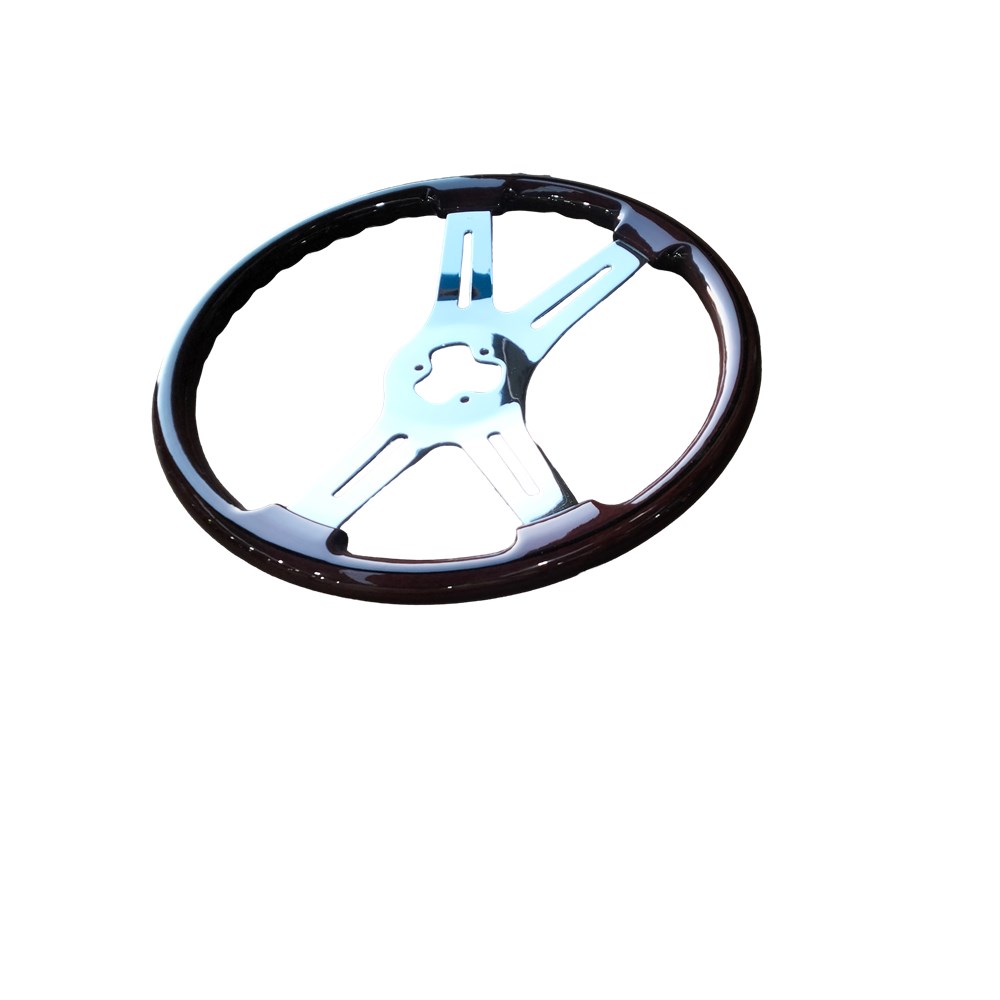 VIP STEERING WHEEL POLISHED MAHOGANY Truck & Trailer Parts